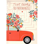 Albi Přání s efekty do obálky K svatbě Test lásky pro novomanžele 14,8 x 21 cm