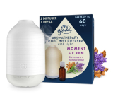 Glade Aromatherapy Cool Mist Diffuser Moment of Zen Lavender + Sandalwood difuzér led podsvícení, barva bílá, 1 + 17,4 ml