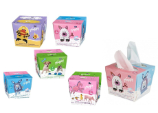 DÁREK Bella Happy Baby mix zvířátek Papírové kapesníky, 2-vrstvé, extra jemné pro děti 80 kusů