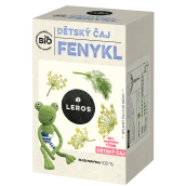 Leros Dětský čaj Fenykl Bio bylinný čaj podporující dobré trávení a normální funkci dýchacího systému pro děti 20 x 1,5 g