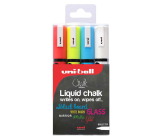 Uni Mitsubishi Chalk Marker Liquid Chalk křídové popisovače mix barev 1,8-2,5 mm, sada 4 barvy, PWE-5M