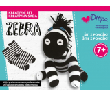 Ditipo Kreativní set - Šití z ponožky Zebra 21 x 16 x 4 cm věk 7+