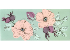 Albi Přání do obálky - obálka na peníze, Květinové s kamínky 9 x 19 cm