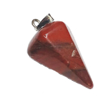 Jaspis červený Siderické kyvadlo přírodní kámen 2,2 cm, kámen úplné péče