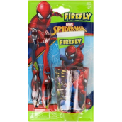 Firefly Spiderman kartáček na zuby 2 kusy + zubní pasta 75 ml + kelímek, kosmetická sada pro děti
