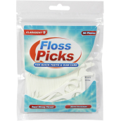 Claradent Floss Picks dentální voskovaná nit 50 kusů