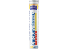Biotter Calcium Forte doplněk stravy s vitaminem C s citrónovou příchutí 80 g 20 kusů šumivých tablet