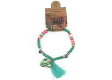Albi Šperk náramek z korálků Kaktus, Střapec ochrana, energie 1 kus různé barvy