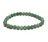 Jadeit Barmský zelený náramek elastický přírodní kámen, kulička 6 mm / 16 - 17 cm