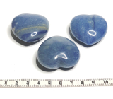 Křemen modrý Hmatka, léčivý drahokam ve tvaru srdce přírodní kámen 4 cm 1 kus, nejdokonalejší léčitel
