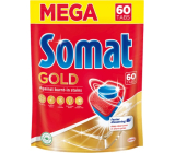 Somat Gold 12 Action tablety do myčky, pomáhají odstranit i odolné nečistoty bez předmytí 60 tablet