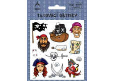 Arch Tetovací obtisky s atestem pro děti 02 Piráti 14 x 11 cm