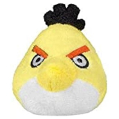 Angry Birds plyšová násadka na tužku/prstová hračka Žlutá 5 cm 1 kus