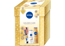 NIVEA  Golden Care tělové mléko 400ml, kuličkový antiperspirant 50ml, sprchový gel 250ml,barevný balzám na rty 4,8g