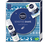 Nivea Men Sensitive Shave pěna na holení 200 ml + Sensitive balzám po holení 100 ml, kosmetická sada pro muže