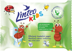 Linteo Kids Vlhčený toaletní papír splachovatelný 50 kusů