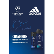 Adidas UEFA Champions League Edition VIII deodorant sprej 150 ml + sprchový gel 250 ml, kosmetická sada pro muže