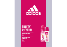 Adidas Fruity Rhythm parfémovaný deodorant sklo 75 ml + deodorant sprej 150 ml, kosmetická sada pro ženy