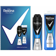 Rexona Men Cobalt antiperspirant deodorant sprej 150 ml + Men Cobalt 2v1 sprchový gel a šampon 250 ml, kosmetická sada pro muže