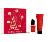 Giorgio Armani Sí Passione parfémovaná voda 30 ml + tělové mléko 75 ml, dárková sada pro ženy