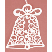 Háčkovaný zvonek na zavěšení 9 x 11 cm