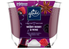 Glade Merry Berry & Wine s vůní lesních plodů a červeného vína vonná svíčka ve skle, doba hoření až 52 hodin 224 g