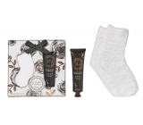 Grace Cole Růže & Geránium balzám na nohy 100 ml + teplé ponožky 1 pár, kosmetická sada pro ženy