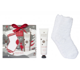 Grace Cole Vánoční cukroví & Vanilka balzám na nohy 100 ml + teplé ponožky 1 pár, kosmetická sada pro ženy