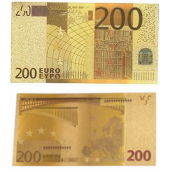 Talisman Zlatá plastická bankovka 200 EUR