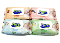 Pure Premium vlhčené ubrousky pro děti 64 kusů různé druhy