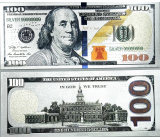 Talisman postříbřená dolarová bankovka 100 USD 1