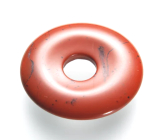 Jaspis červený Donut přírodní kámen 30 mm, kámen úplné péče