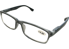 Berkeley Čtecí dioptrické brýle + 4 plast černé, černé proužky 1 kus MC2248
