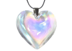 Aurazářič Andělské srdce hladké, nejsem jen šperk 4,5 x 4,5 cm