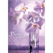 Ditipo Hrací přání Všechno nejlepší Bílá orchidej Eva a Vašek 224 x1 57 mm