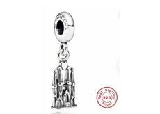 Charm Sterlingové stříbro 925 Barcelona La Sagrada Familia, přívěsek na náramek cestování