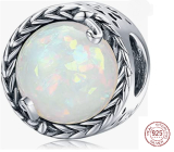 Charm Sterlingové stříbro 925 Opál syntetický, korálek na náramek, symbol