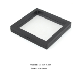 Rámeček 3D univerzální plastový s fólií, černý 16 x 16 cm