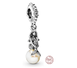 Charm Sterlingové stříbro 925 Malá mořská víla - perla, přívěsek na náramek cestování