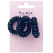 Richstar Accessories Gumička do vlasů spirála černá 3 kusy