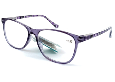 Berkeley Čtecí dioptrické brýle +2,5 plast fialové, postranice fialové černé proužky 1 kus MC2223
