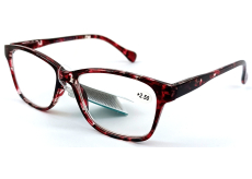 Berkeley Čtecí dioptrické brýle +2,5 plast mourovaté červené 1 kus MC2224