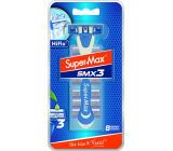 Super-Max SMX3 Hi Flo jednorázový 3břitý holicí strojek + náhradní hlavice 8 kusů pro muže