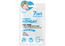 7Days Dynamic Monday textilní pleťová maska pro všechny typy pleti 28 g