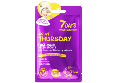 7Days Active Thursday textilní pleťová maska pro všechny typy pleti 28 g