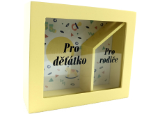 Albi Pokladnička v rámečku Duo Pro rodiče a pro děťátko 16 x 5,5 x 4 cm