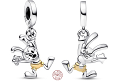 Charm Sterlingové stříbro 925 Disney 100. výročí králík Oswald, přívěsek na náramek