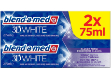 Blend-a-med 3D White Classic Fresh bělicí zubní pasta 2 x 75 ml, duopack