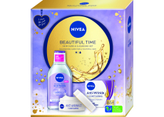 Nivea Beautiful Time Soothing Aminoacid Complex zklidňující micelární voda 400 ml + Anti Wrinkle 65+ denní krém 50 ml, kosmetická sada pro ženy