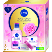Nivea Rose Touch micelární voda s růžovou organickou vodou 400 ml + Rose Touch hydratační denní gel-krém pro všechny typy pleti 50 ml, kosmetická sada pro ženy